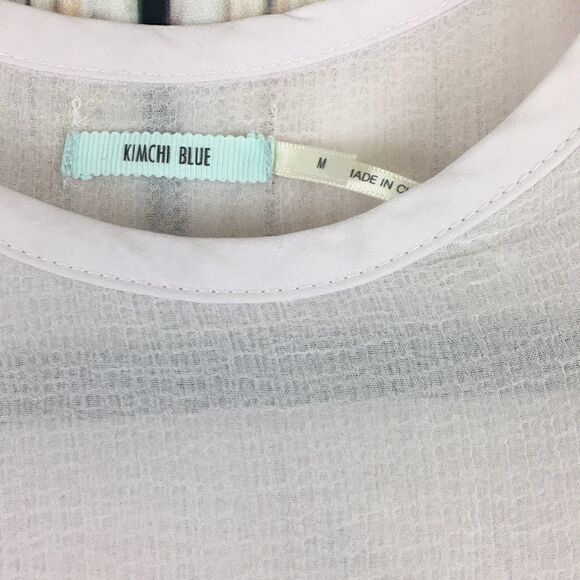 UO | Kimchi Blue Sheer Pink Ruffle Blouse | M - Picture 5 of 8